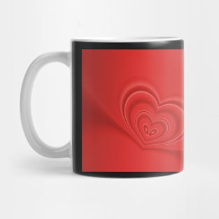 Pink heart fractal art Mug